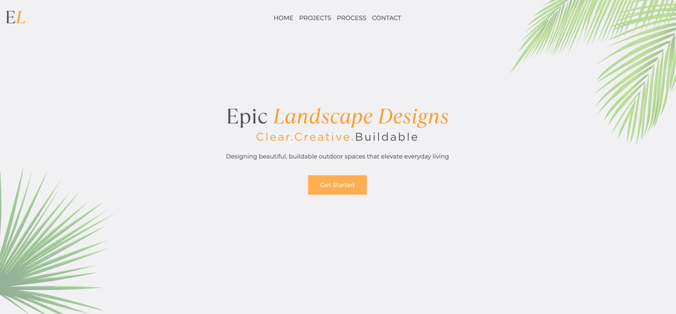Epic Landscape Designs website homepage designed and built by LumenBlaze, Sydney web design agency